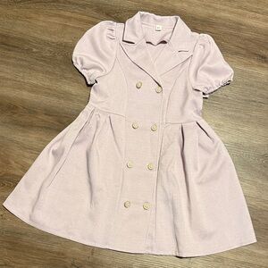 Kids Light Purple Button-Up Dress
